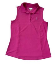 Greg Norman Pink Play Dry Collared Golf Women Polo Shirt Size Medium | 48-40