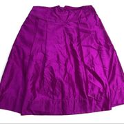 Trina Turk Skirt Pockets Magenta Silk Bow Belt