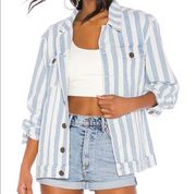 Drine denim jacket in marina stripe