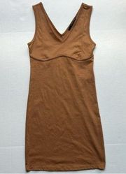 sussy slim short tank dress tan size xs