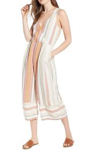 Stripe Surplice Boho Jumpsuit Size XXS