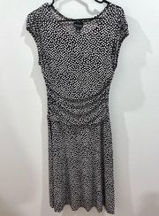 Enfocus studio dark brown and white polka dot dress size 8