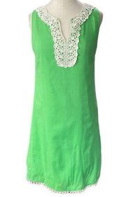 MUDPIE Green cotton shift dress Size small