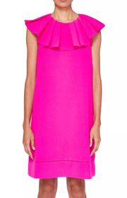 Ruffle Neckline Shift hot pink Dress size 1