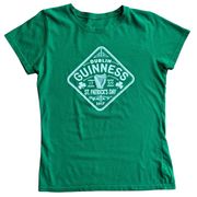 Guinness Tshirt Green Graphic Tee Short Sleeve Medium Ladies