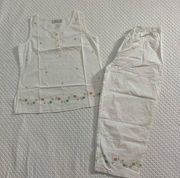 Vintage Willow Blossom Cotton Pajamas