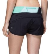 Lululemon  Run Speed Short 4-way Stretch Black Su14 Quilt 31 Size 4