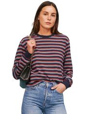 Reformation Jeans Lou Striped Tee 90’s Stripe Crop Top XS