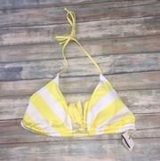 Mossimo Yellow Striped Bikini Top