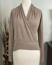 All Saints Rola Twist Pale Pink Merino Wool Long Sleeve Pullover Sweater Size XS