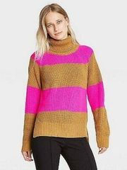 Who What Wear striped turtleneck sweater