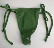 NWT PrettyLittleThing Green Crinkle Bikini Bottoms
