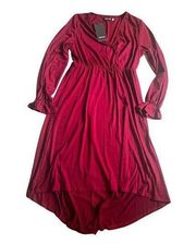 Kojooin Maternity burgundy midi dress size M