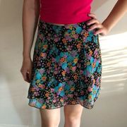 3/$15 NWT Chiffon Floral 90s Vibes A Line Mini Skirt S