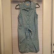 MICHAEL KORS Blue and White Pattern Size 6 Dress