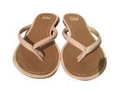 American Eagle thong sandals patent nude T-strap size 7 summer sandals