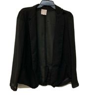 Silence + Noise Urban Outfitters Womens Black Open Front Jacket