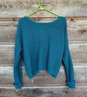 GB Tie Twist Blue/Green Sweater