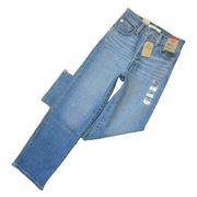 NWT Levi's Ribcage Straight Ankle in Center Lane Super High Rise Crop Jeans 25