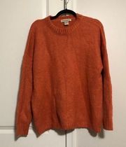 NEW Cotton Emporium Orange Cozy Knit Pullover Sweater Size Large