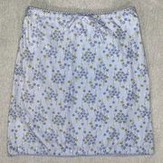 Ann Taylor  | Y2K Blue Floral Cotton Skirt | Size 8