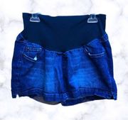 A Pea in the Pod Maternity Denim Blue Jeans Shorts