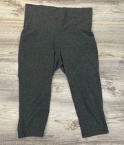 Mossimo Heather Gray High Waist Stretchy Capri Leggings