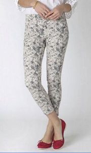 J Brand Anthropologie Womens Size 25 Mini Floral Sugar Cane Skinny Capri Jeans