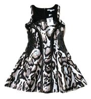 NWT Diane Von Furstenberg Raelin in Leopard Bark Wool Fit & Flare Dress 10 $645
