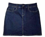 St. John’s Bay Blue Denim Skort Skirt Dark Wash Size 2