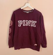 Victoria’s Secret PINK Burgundy Oversized Sweater Size XS