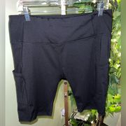 BALEAF Size 2X Black Bike Shorts with Side Pockets