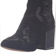 French connection embroidered ankle boots in suede size 6.5 style Dilyla
