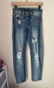 Judy Blue Factory Distressed Boyfriend Fit Jeans Size 0 / 24