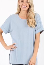 SAMMY ROUND NECK TEE  BLUE