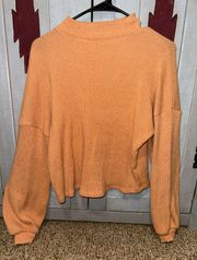 Mock Neck Cropped Sweater