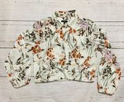 Floral Print Cropped Blouse