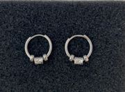 Fashion Cool Small Silver Hoop Earrings for Men Women,Unisex Earrings