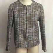 NWT Massimo Dutti Tweed Open Style Blazer Size 10