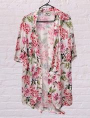 Show me your Mumu pink floral cardigan robe one size