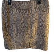 Pre Owned Women’s Body Central Snake Skin Print Skirt Mini Size 11 Casual