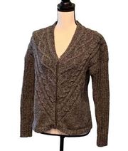 Woolrich zip-up cable knit cardigan sweater