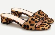 Florence Block-Heel Mules in Leopard Calf Hair