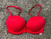 Gilly Hicks Push ‘Em Up Plunge Padded Lacey Bra Size 34C NWT