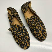 Lucky Brand Leopard Print Slip-On Leather Loafers- Size 9.5 (41)