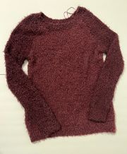 Lauren Conrad Maroon Sweater Popo Tunic Women Size Medium 