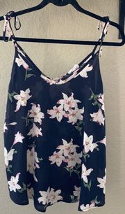 Sienna Sky blue floral tank top