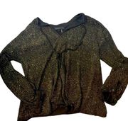 Endless Rose Black Gold Shimmer Blouse medium