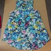 EVERLY Anthropologie Floral Sleeveless Top Size 2