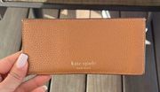thin wallet brown leather